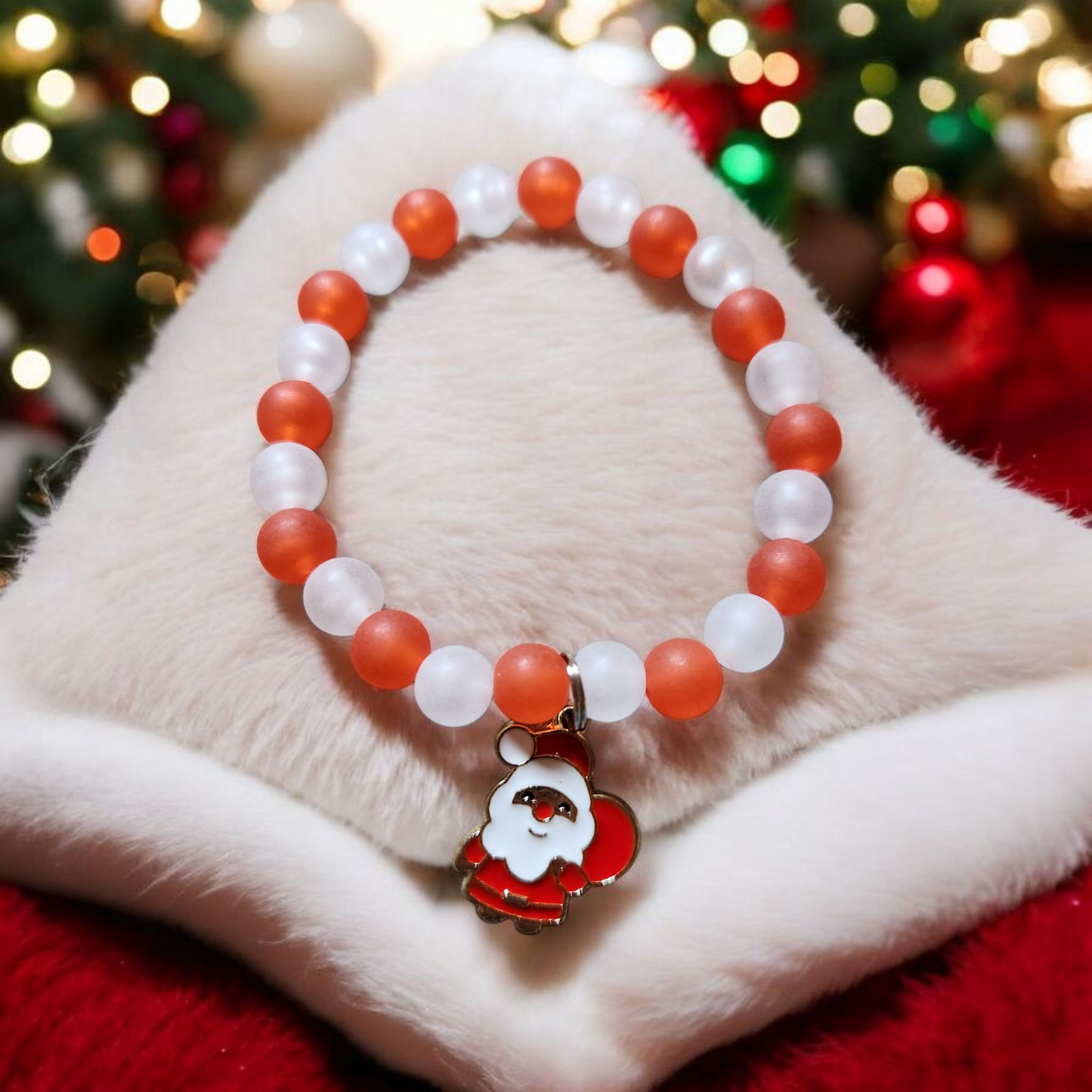 Red And White Santa Bracelet