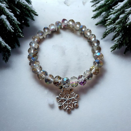 Silver Snowflake Charm Bracelet